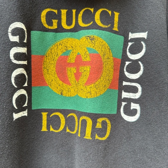 Gucci Black & Multicolor Floral Embroidered Cotton Zip-Up Hoodie - Picture 10 of 14